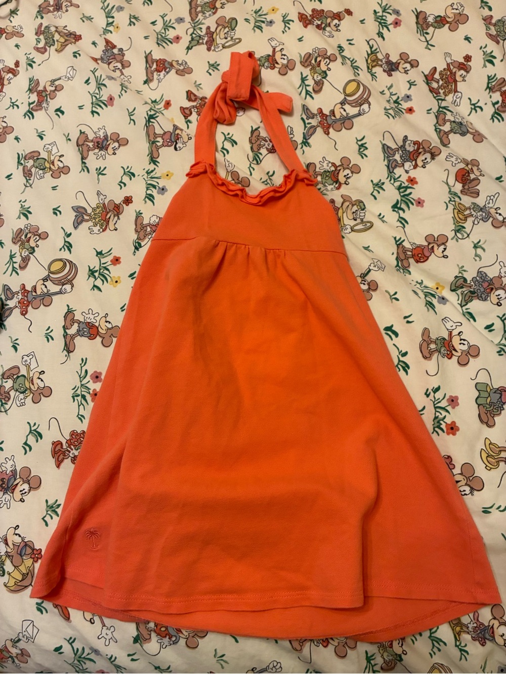 Lilly Pulitzer Girls' Bright Orange Halter Dress